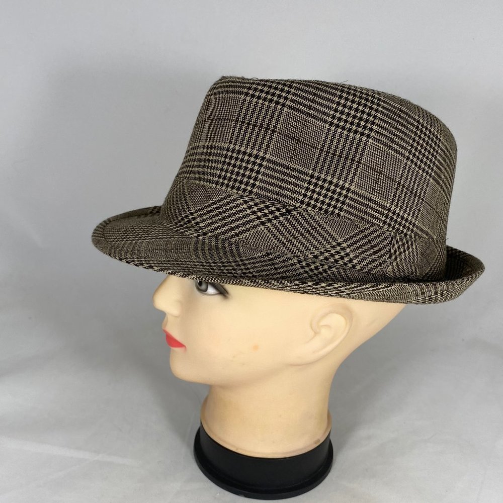 DECREE Diamond Crown Fedora Hat Stingy Brim NWOT - Picture 4 of 12